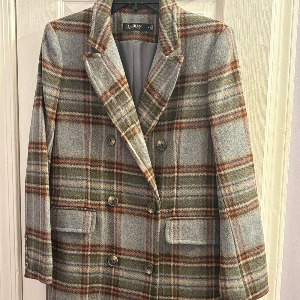Lauren Ralph Lauren Multicolor Plaid Trench Coat - Picture 2 of 12